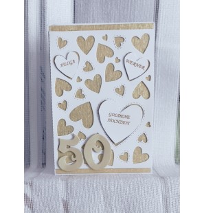 Golden Wedding 50th anniversary of Helga and Werner, hearts