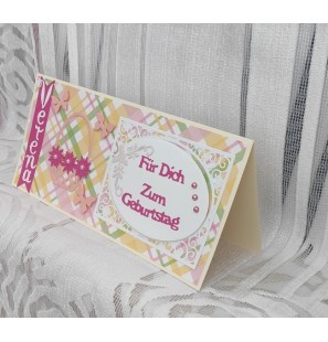 Geburtstag, Verena, Korb und Blumen